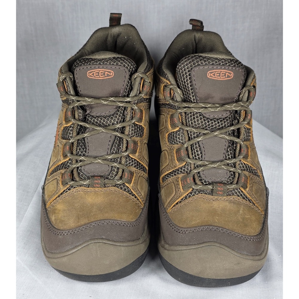 Keen Lansing Low Work Shoes Mens 8.5 Wide Brown Steel Toe 1027342 Hiking Trail - Picture 14 of 15